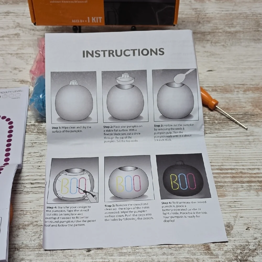 Hyde & EEK! Pumpkin Light Peg Kit – Halloween DIY Light‑Up Décor – NEW